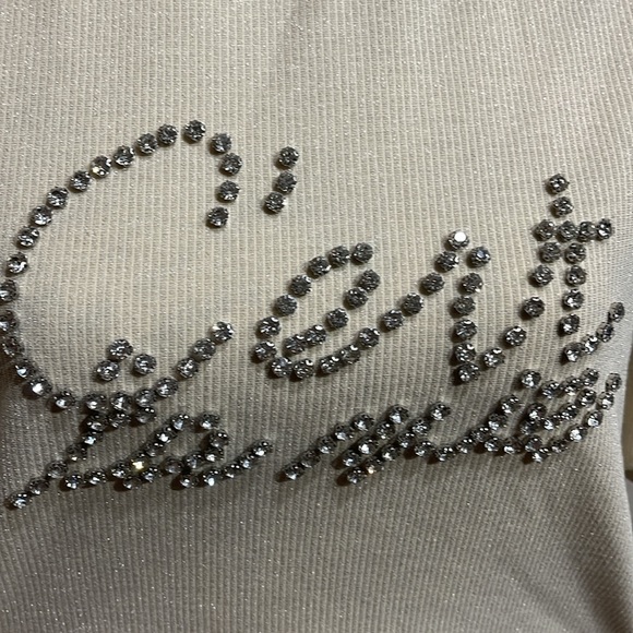 ON TWELVETH | Women’s Beige Short Sleeve Stud Shirt Size Small - Picture 4 of 6